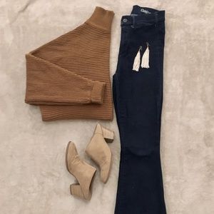 LOFT High Neck Hi-Low Sweater